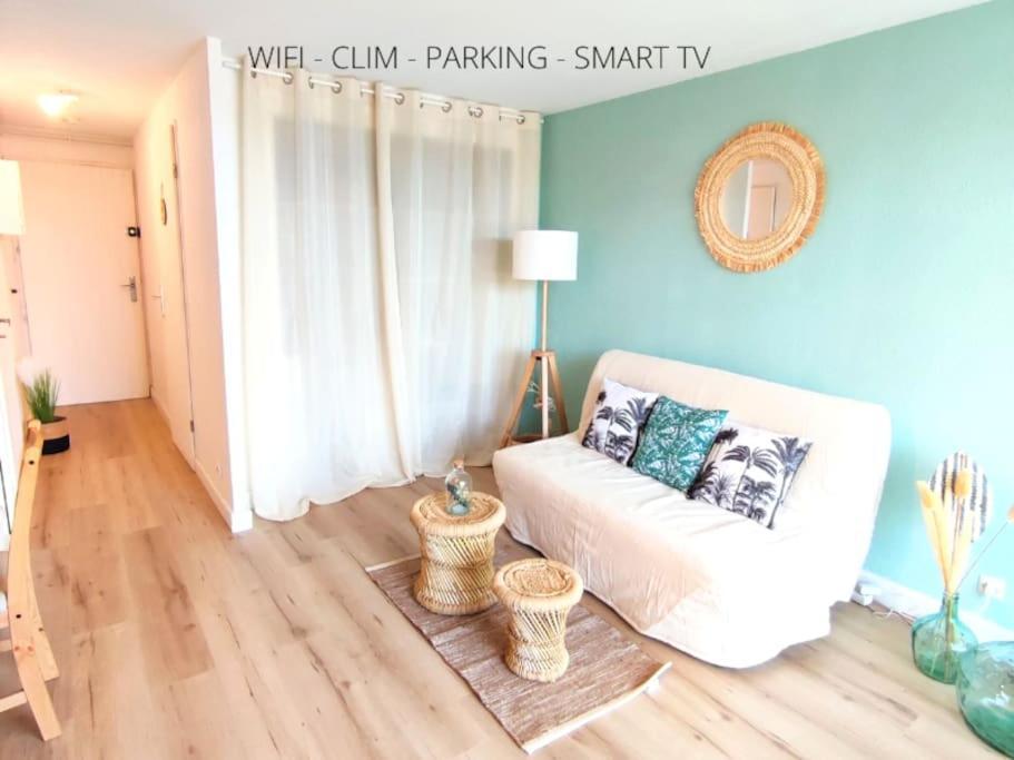 L'Escapade : Charmant T2 -Parking Gratuit, Piscine, Wifi, Clim Gruissan Exterior foto